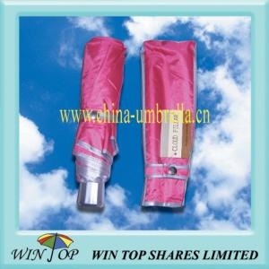 Quality 21&quot; 3 Fold Red UV Umbrella wholesale