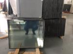 clear tempered insulated glass panel with white tempering logo for wood doors