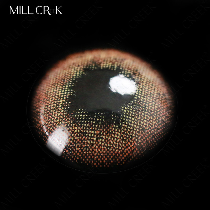Odm Colored Moonlight Brown Colored Contacts Lenses For Dark Eye