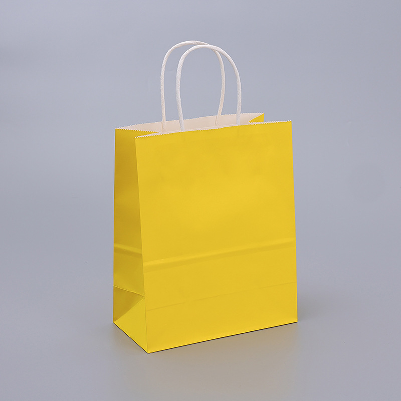 Take Away Food Packaging Kraft Paper Bag with Your Own Logo Custom Recyclable Shopping Bag