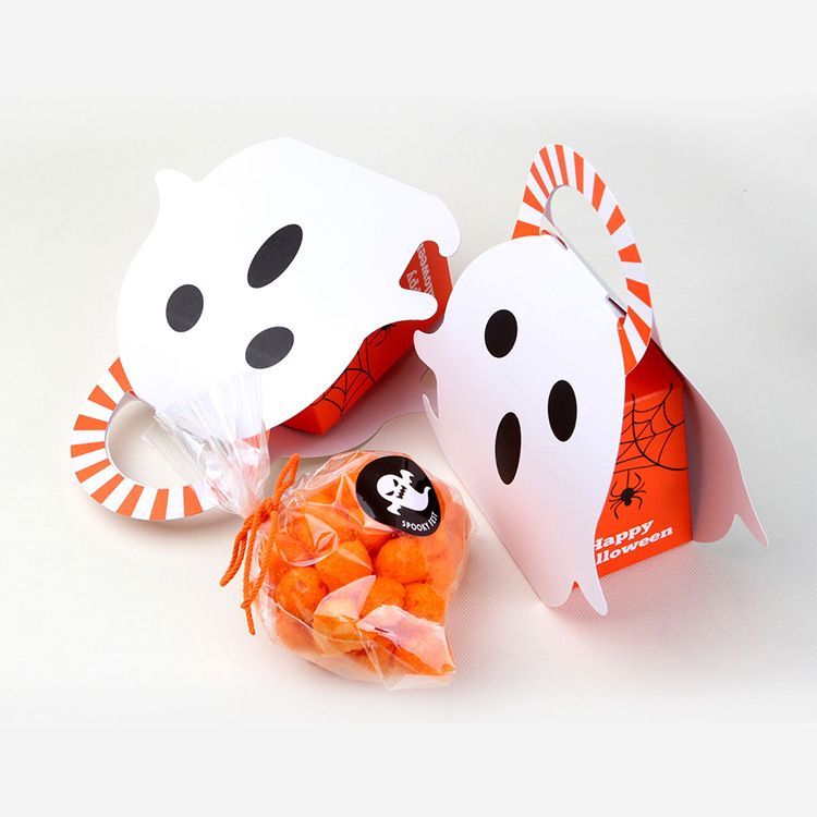Affordable Price Halloween Christmas Pumpkin Gift Packaging White Paper Candy Box for Festival