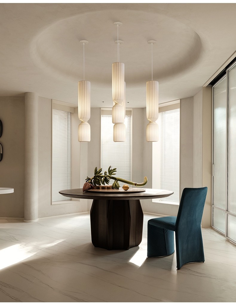 Danish Designer Cylindrical Shape Silk Pendant Lamp(WH-AP-591)