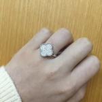 Wholesale 925 Sterling Silver Fine Jewelry Trendy Custom Adjustable Ring Four