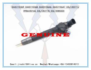 Quality BOSCH GENUINE FUEL INJECTOR 0445110369 0445110646 0445110368 0445110647 FOR AUDI SEAT SKODA VW 03L130277J 03L130855CX wholesale
