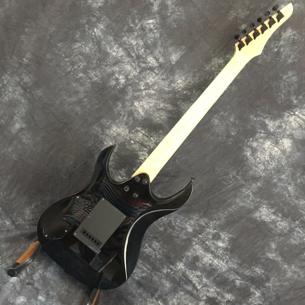 Hot Selling 6 Strings Brown Quilted Finish Jackson Electric Guitars With Black Hardwares