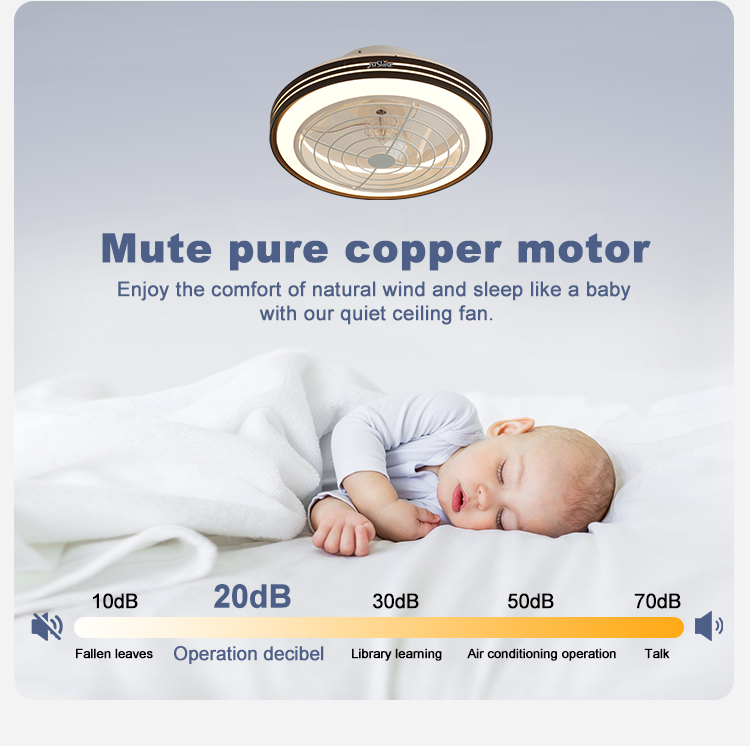 110-240V/50Hz-60Hz Home Office 1stshine LED Ceiling Fan with 6 Speeds Remote Control