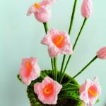 New Creative Luxury Handmade Crochet Knitting Plants Flowers Handicraft Home