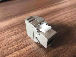 Quality FTP Cat6 Punch Down Keystone Jack RJ45 180 Degree Metallic Color OEM / ODM wholesale