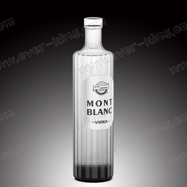Luxury 700ml Empty Vodka Bottle With Glass Cap