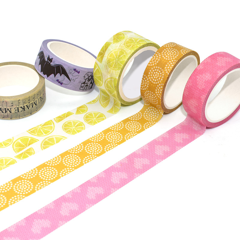 Adhesive Self Printed 15mm Japanese Beautiful Washi Paper Tape