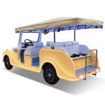 8 Seats Classic Golf Cart Yellow Color Steel Frame Iron Shell Stamping Body 5kw