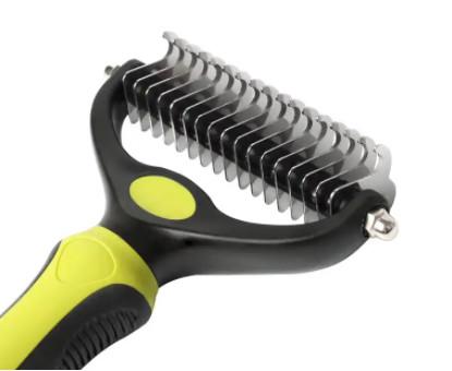 Stainless Steel Pet Grooming Brush Massage Dematting Double Sided Pet Cleaning