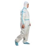Hooded Disposable Body Suit , Waterproof Disposable Coveralls Work Safety