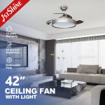 1stshine Hidden Blades Ceiling Fan Energy Saving for Home Hotel Office