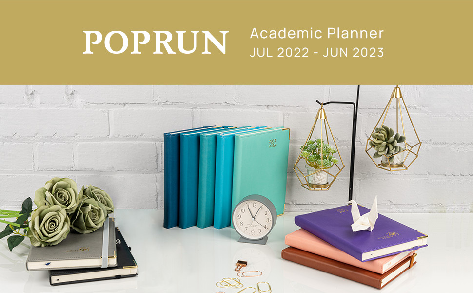 Weekly Planner 2023-2023 Donau Blue Vertical Hourly Schedule Ivory Paper And Vegan Leather