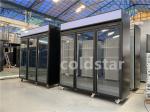 Glass Door Upright Beverage Display Refrigerator Freezer For Supermarket