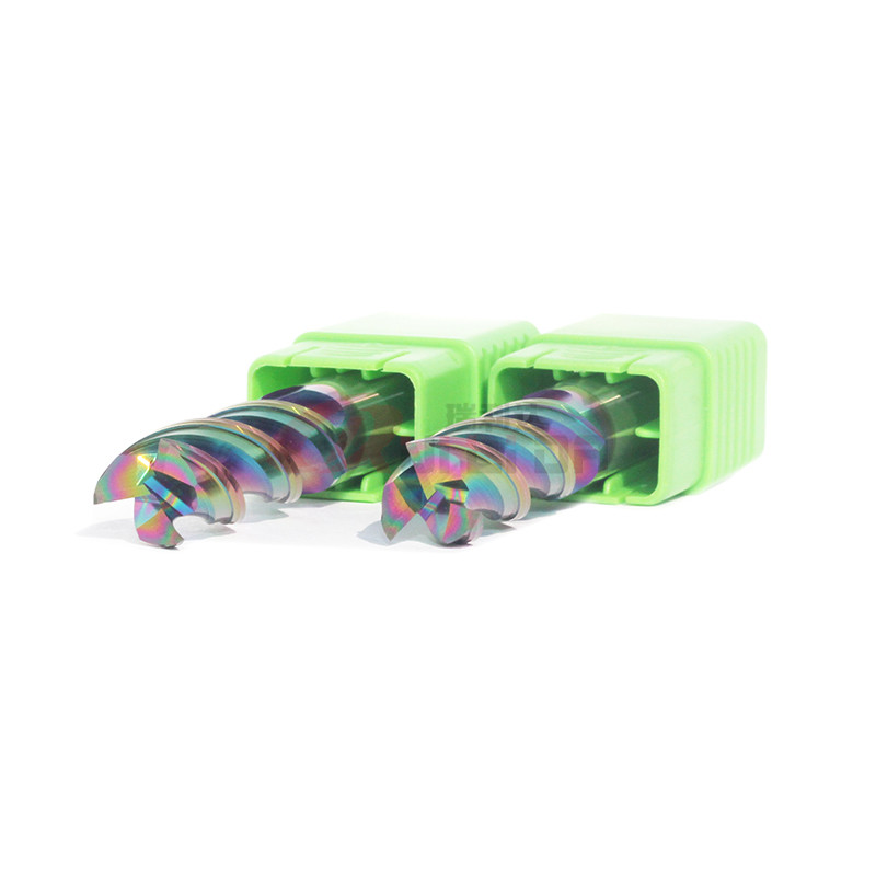 High Efficiency 3 Flutes Aluminium End Mill DLC Coating Big Capacity 12mm