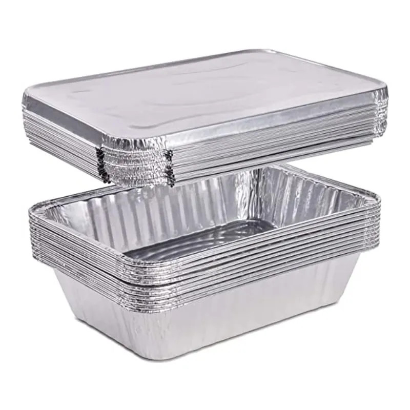 Large Capacity Alufoil Oblong / Round 12 LB Container With Board