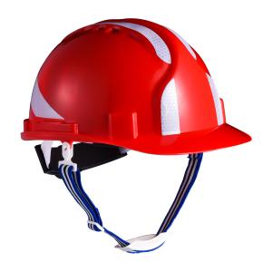 Quality Red Lightweight ABS Construction Safety Helmets Workplace Safety Equipments wholesale