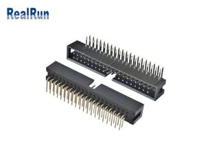 Quality Pitch 2.54mm Box Header Connector UL94V-0 90° Double Row PA9T wholesale