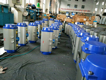 R&P aluminum alloy double action and spring return pneumatic rotary actuator