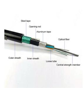 Quality Underground Fiber Optic Cable GYTA53 Singlemode Armored Steel Tape Double Jacket wholesale