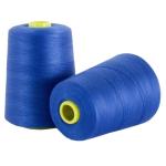 Green / Yellow 100 Spun Polyester Sewing Thread Dyed Tube Anti - Pilling Good
