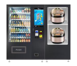 China Black Self Service Food Kiosk , Cold Juice Vending Machine Optional Payment on sale