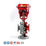 Pneumatic Double Seated Control Valve 3 Way For Liquid Gas Steam