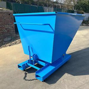 Quality Metal Self Dumping Hopper Tipping Bins 2 Yard Standard 6000 Lb Capacity wholesale