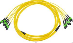 Quality Yellow MPO Mode Conditioning Patch Cord 10 Meter 4 Core wholesale