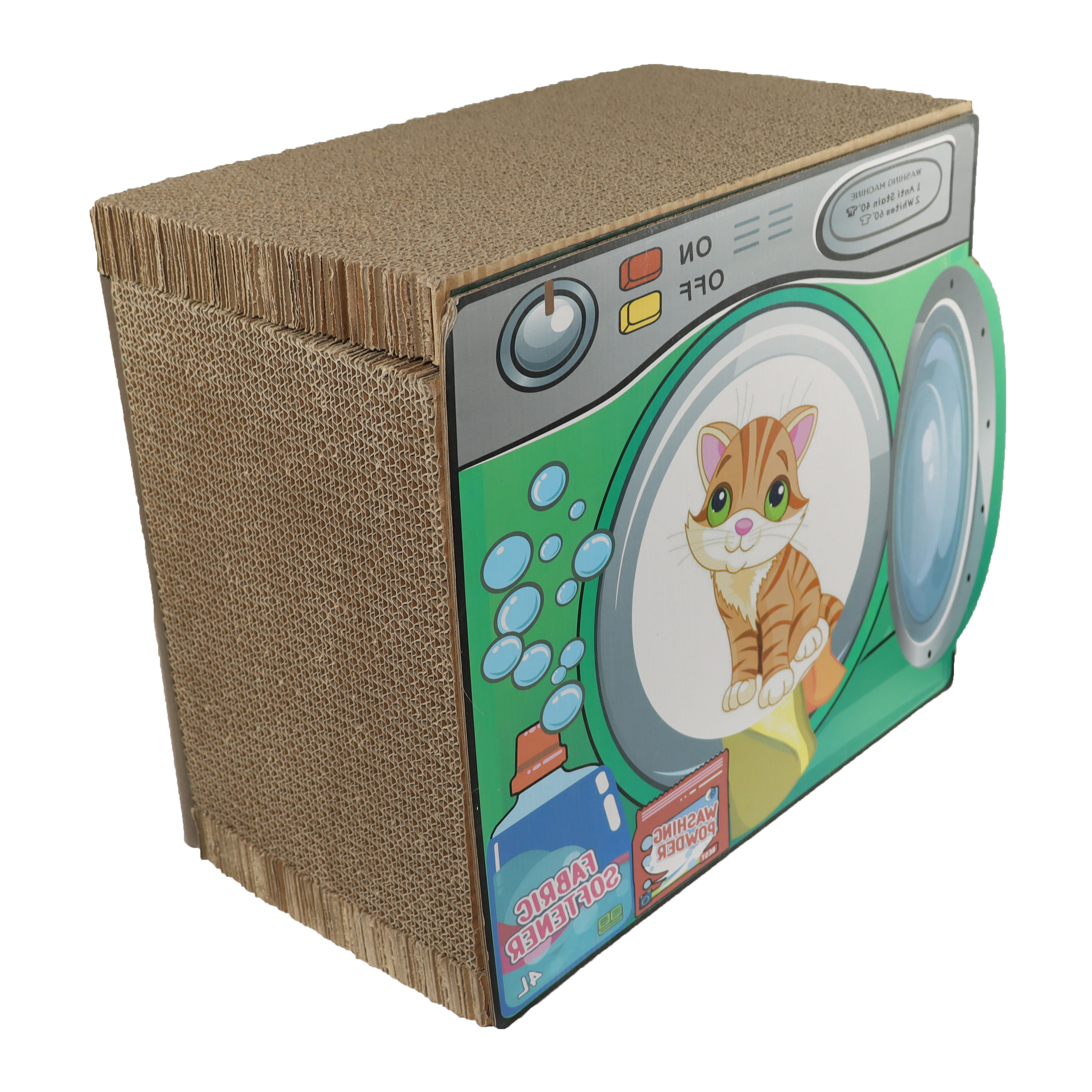 Large Cardboard Couch Cat Scratcher Playhouse Furniture Protector With Scratching Surface 43x30x44CM