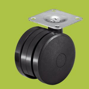 Quality black PA plastic caster swivel top plate office furniture casters wholesale