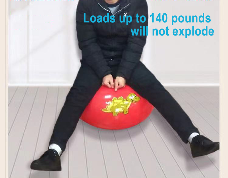 Kids' Bouncy Jumping Ball with Rubber Handle 18''-24'' Diameter and Customized Design