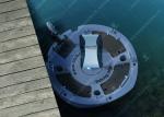 LLDPE Round Plastic Fishing Boats 185cm / 6.06ft Beam Bbq Donut Boat CE