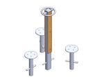 outdoor fitness equipments WPC materials based waist twister-LK-Z05