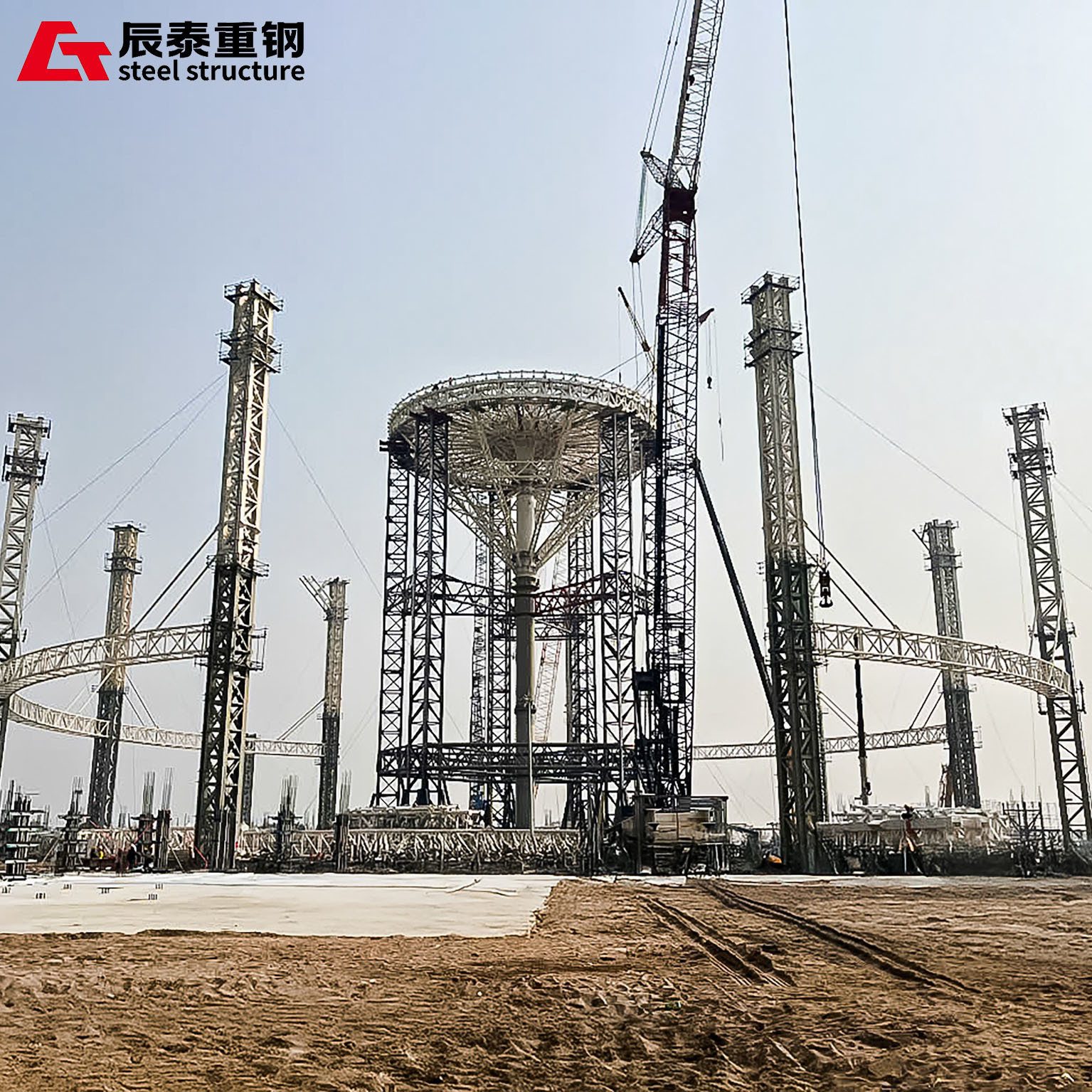 Q235 Q345 Q355B Steel Structure Truss For Gymnasium Exhibition Fair Center