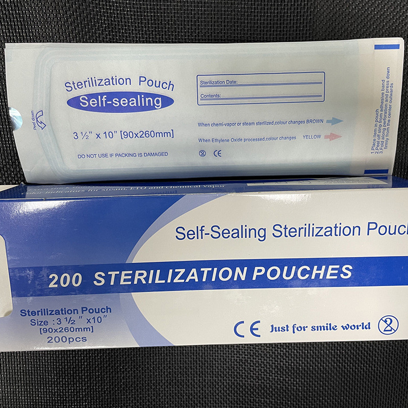 Medical Grade Self Sealing Dental Instruments Packaging Steam, ETO Self Seal Sterilization Pouch
