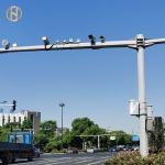 Anti Seismic Design CCTV Camera Pole Steel Surveillance Camera Pole
