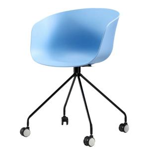 Quality Polypropylene Plastic Rolling Chair , Plastic Office Chairs With Wheels wholesale