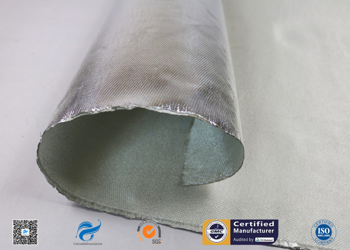 C Glass Silver Coated Fabric Coated With Aluminized Foil 880g Heat Insulation