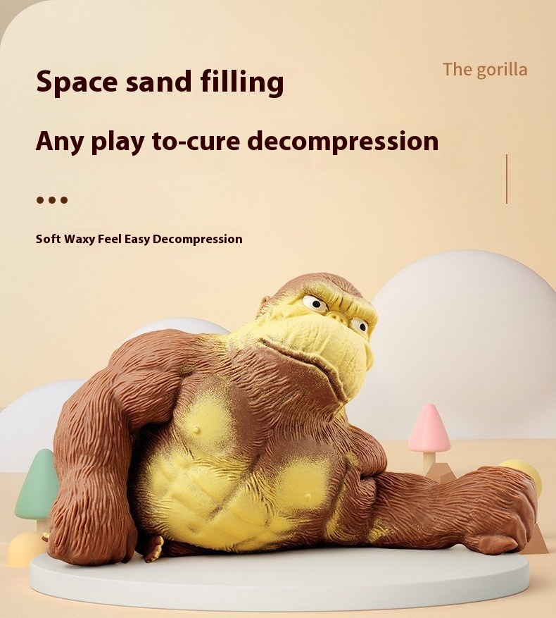 Children's Pinch Toy Gorilla Vent Pinch Slow Rebound Toy Decompression Sand Molding Soft Glue