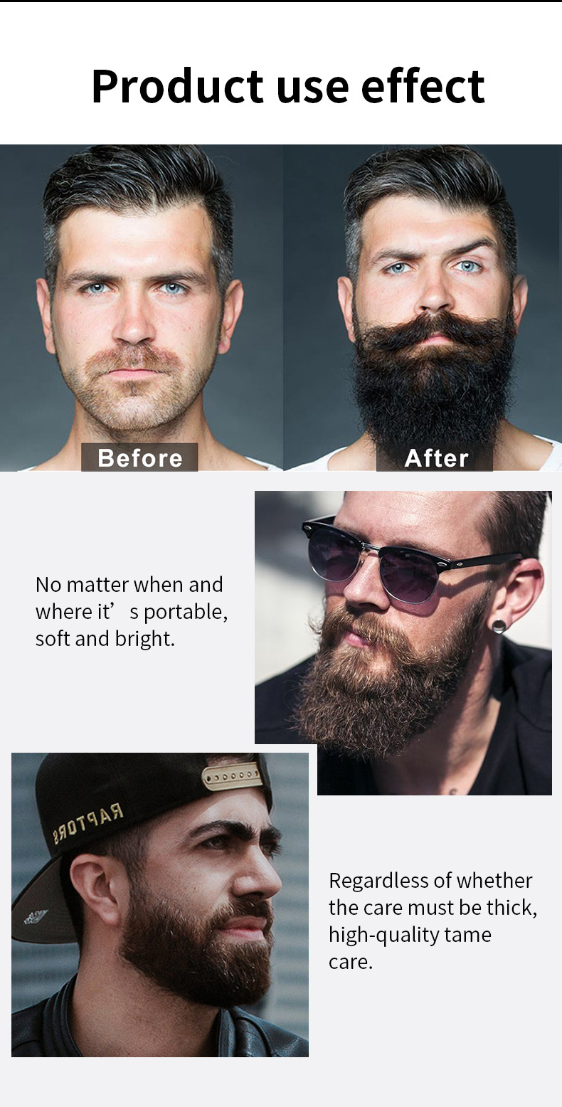 Men's Personal Care Organic Argan Oil For Beard Growth With Roller