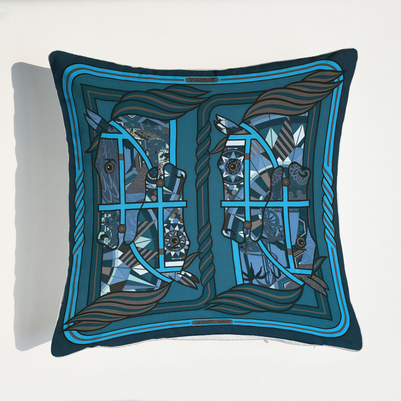 Home Decor Printed Cushion Cover Fashion Luxury Square Jacquard Throw Pillow