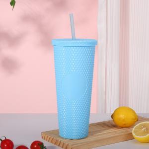 Quality Holiday Icy Lilac Bling Studded Plastic Cold Cup Tumbler 24oz wholesale