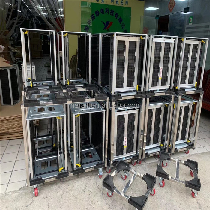 Esd Magazine Rack Durable Folding SMT ESD PCB Magazine Rack For SMT PCB Loader
