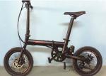 200 - 250w Foldable Electric Bike , 16 Inch Brushless Electric Bike Compact