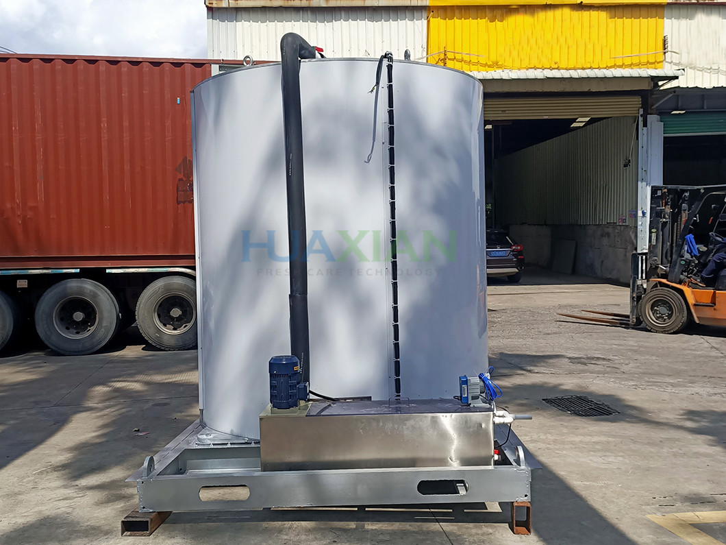 Industrial 30 Tons Large Split Type Evaporative Cooled Flake Ice Machine For Ice Factory