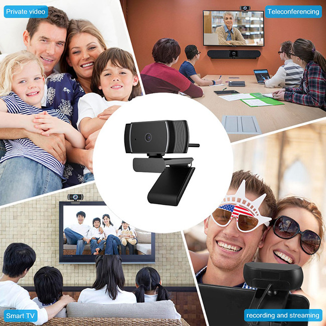 HD 1080P USB PC Web Cameras Autofocus With Privacy Cover