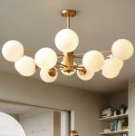 Glass Bubbles molecular chandelier copper living room lamp home restaurant